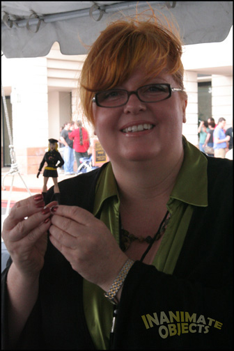 Comics scribe extraordinaire Gail Simone takes possession of her Casimir-crafted Lady Blackhawk!